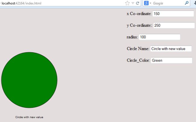 Display Circle with New Property
